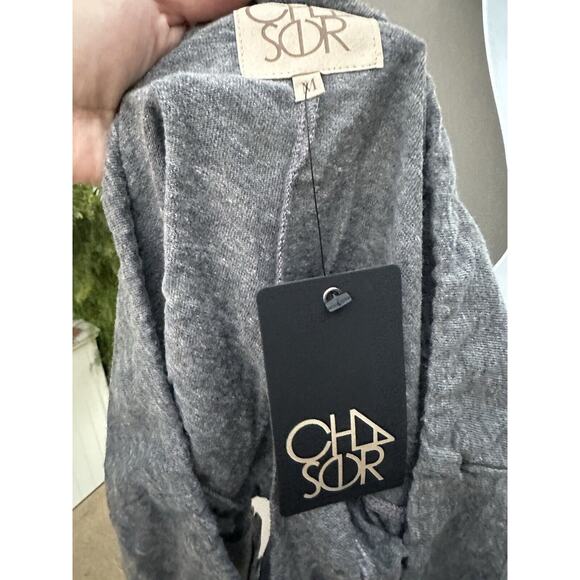 NWT Chaser Women's Soft Cozy Gray Low Rise Ruffle Hem Drawstring Shorts Sz M - Picture 11 of 12